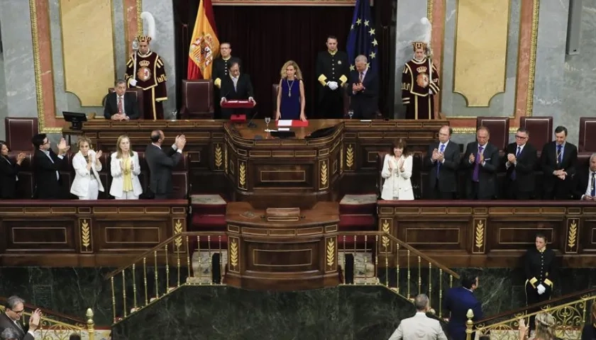 El Presidente Gustavo Petro en el Congreso español.