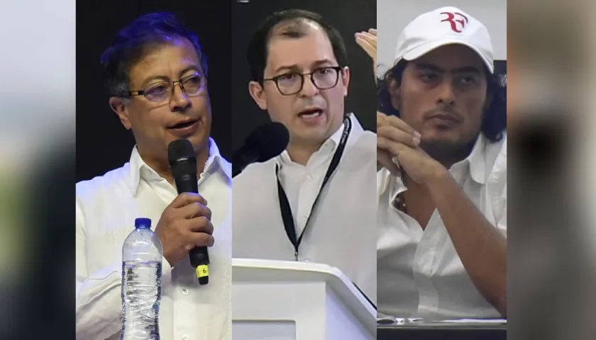 El Presidente Petro, el fiscal Barbosa y Nicolás Petro