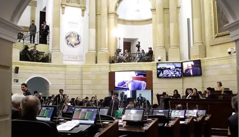 Sesión del Senado en la que se debatía Reforma Electoral.