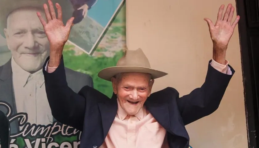   Juan Vicente Pérez Mora celebró este sábado sus 114 años.