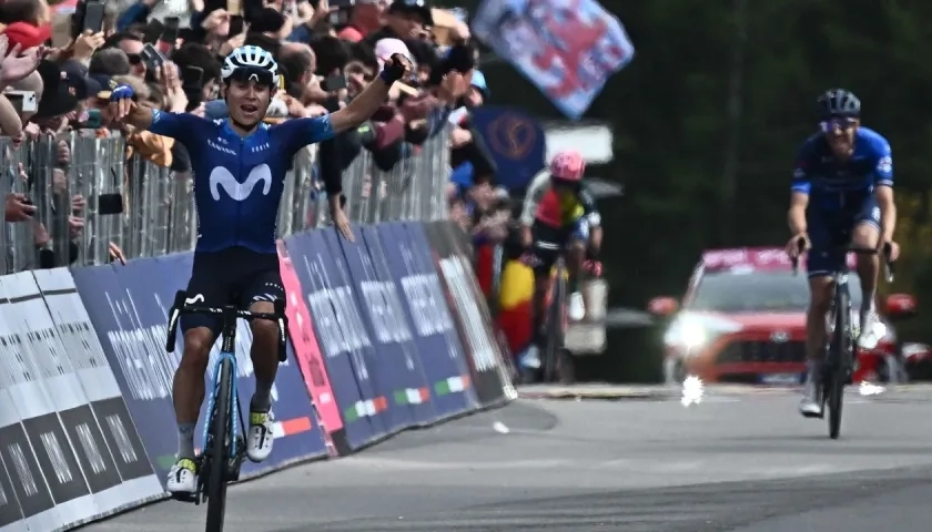 Einer Rubio atacó en los metros finales y superó a Pinot y a Cepeda.