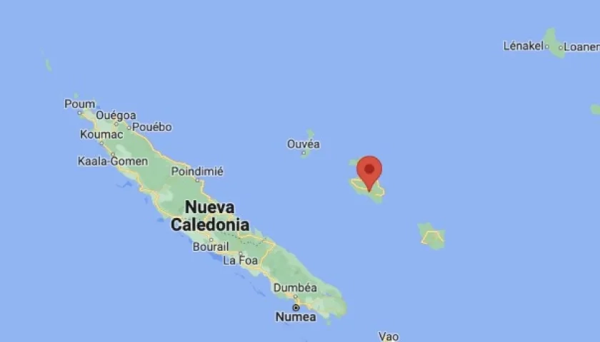 El Servicio Geológico de Estados Unidos reportó que el terremoto en Nueva Caledonia se reportó a las 2 p.m.. hora local