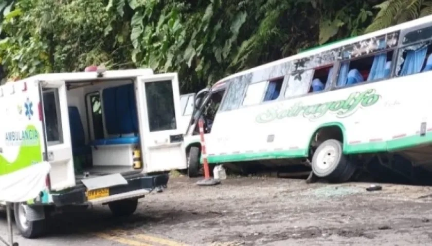 Accidente en la vía de Medellín al Urabá