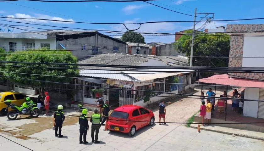 Lugar del atentado en el barrio Las Gaviotas