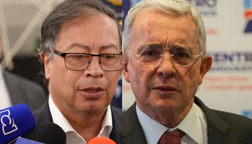 Gustavo Petro y Álvaro Uribe Vélez.