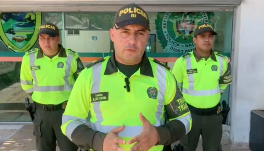 Capitán Alexis Ospina, Subjefe de la Policía de Tránsito y Transporte.