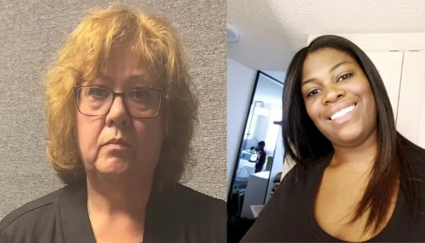 Susan Louise Lorincz, presunta asesina, y Ajike "AJ" Owens, víctima.