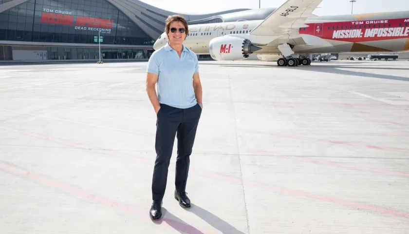 Tom Cruise llegó a Abu Dabi.