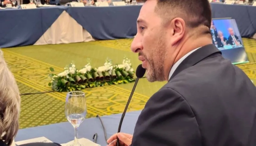 Arturo Bravo, Viceministro de Turismo, durante su intervención sexagésima octava Cumbre para las Américas de la OMT.