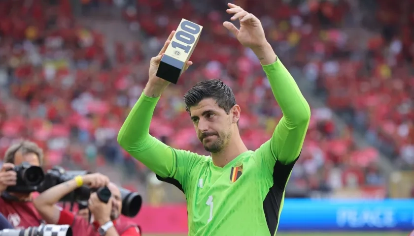 Thibaut Courtois, portero de la selección de Bélgica. 