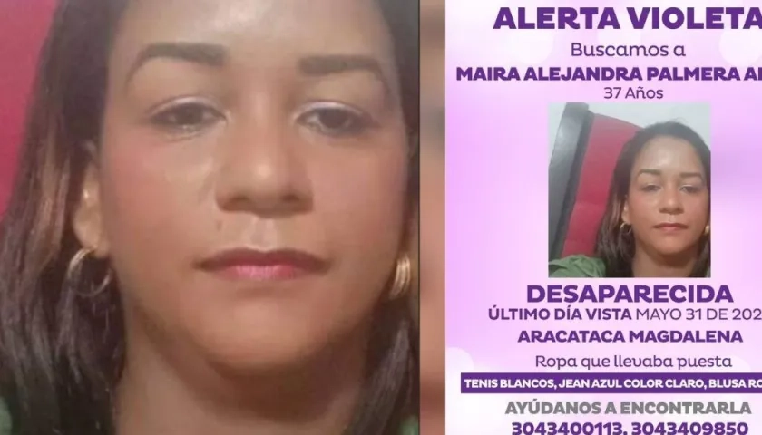 Mayra Alejandra Palmera, desaparecida en Aracataca, Magdalena