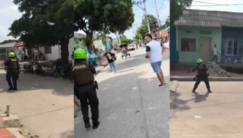 Momento en que ocurrió la agresión en el barrio Rebolo. 