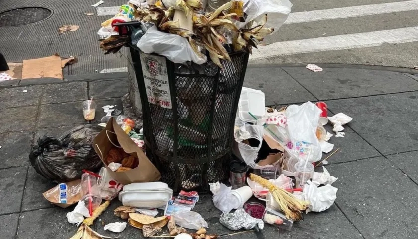 Basura en Nueva York.