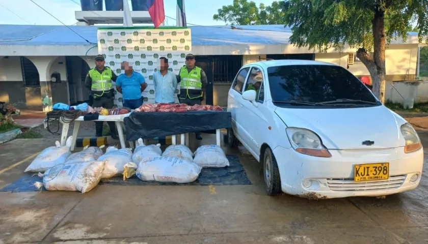 Ángel Lozada Tache y Alberto González Gómez, de 59 y 23 años, capturados.