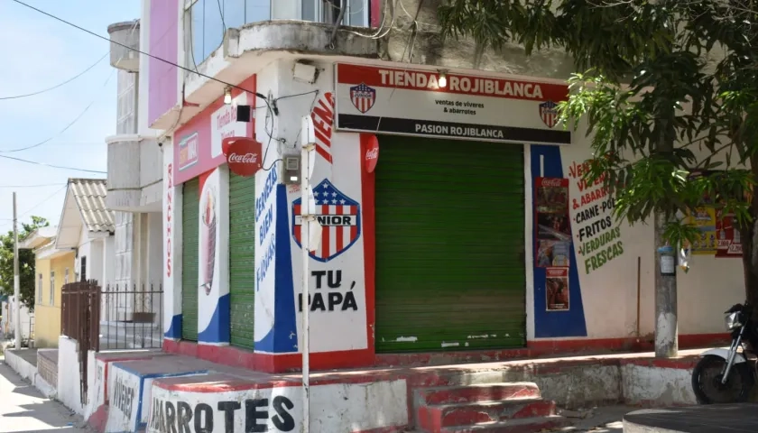 Tienda donde fue asesinado Alfonso Enrique Amaranto Cabarcas.