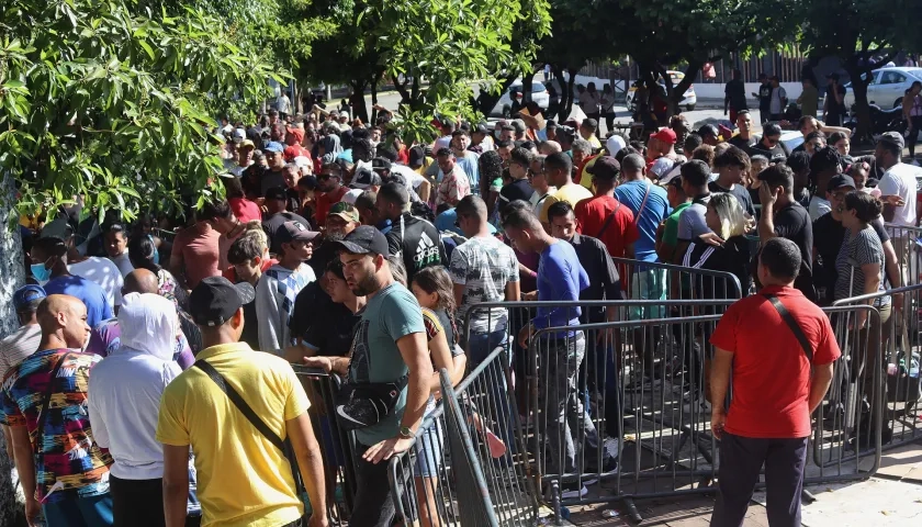 Migrantes en Tapachula.