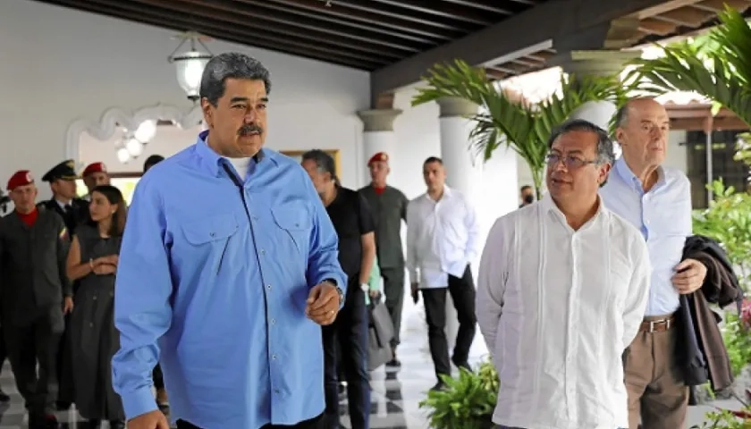 Nicolás Maduro, presidente de Venezuela, y Gustavo Petro, presidente de Colombia.