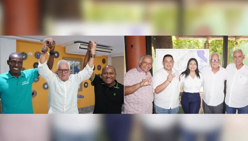 Joao Herrera, candidato a la Alcaldía de Soledad, junto a Gersel Pérez y Fabrina Medrano Iglesias.