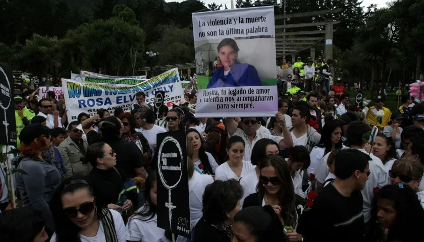 Protesta por feminicidio de Rosa Elvira Cely..