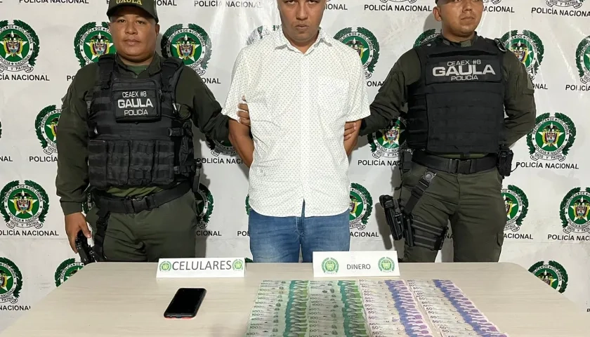  Kevin José Castañuelas, capturado por la Policía Metropolitana de Barranquilla.