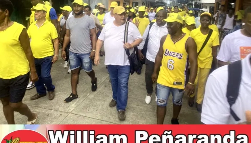 William Peñaranda llevando a cabo su campaña.