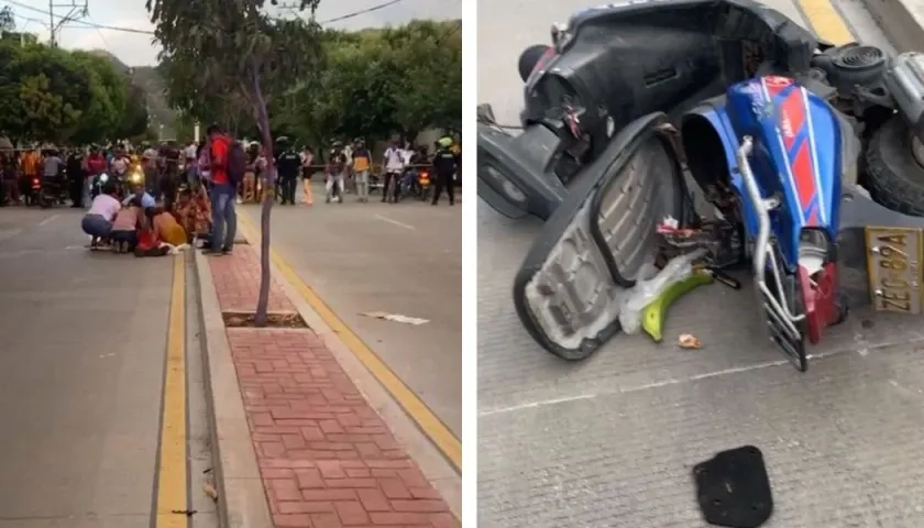 Familiares llegaron a la escena del ataque a bala en Los Almendros