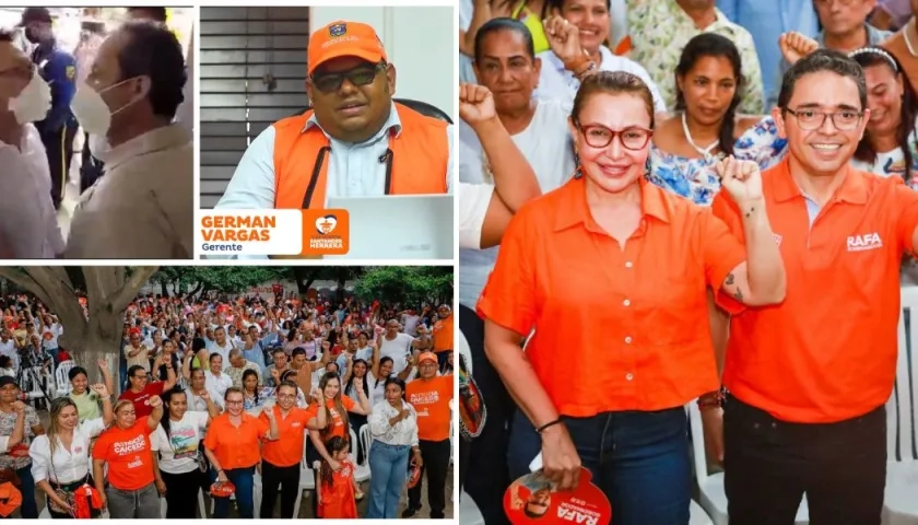 Patricia Caicedo y Rafael Martínez en campaña.