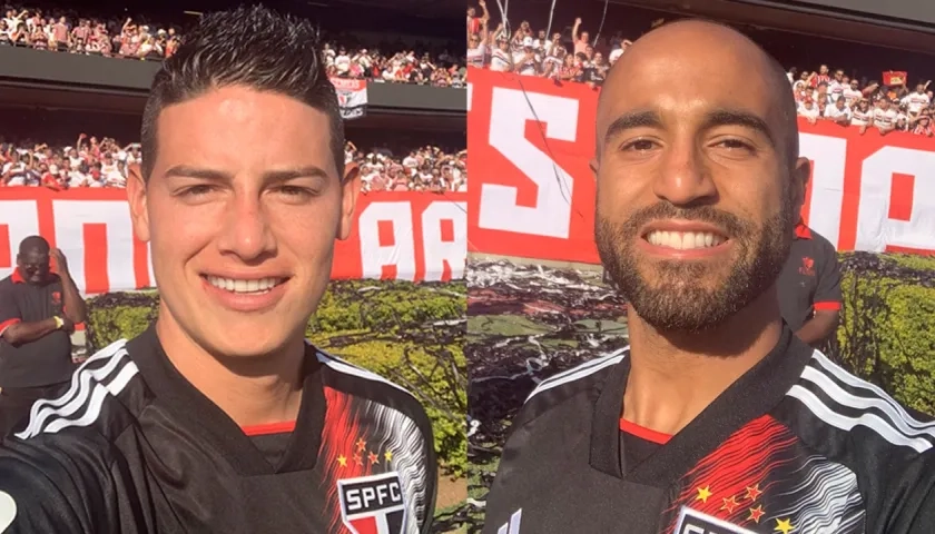 James Rodríguez y Lucas Moura, últimas incorporaciones del Sao Paulo. 