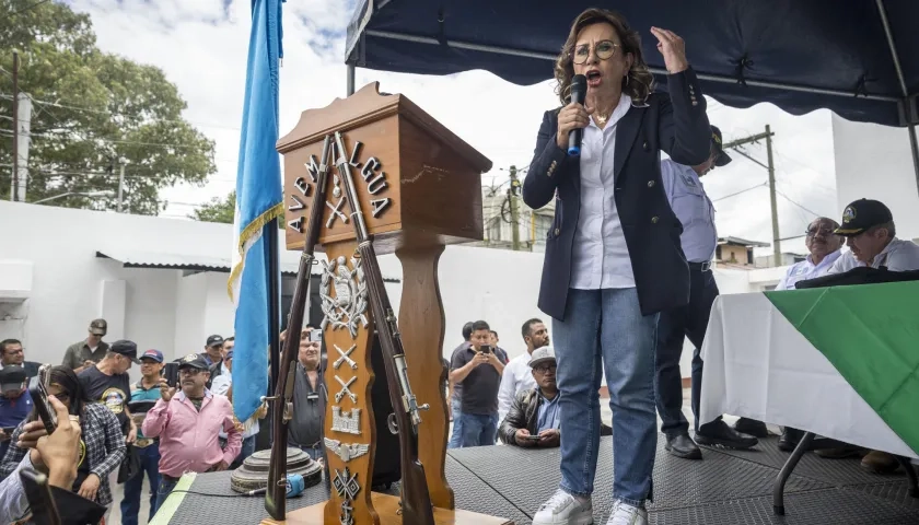 La candidata a la Presidencia de Guatemala por el partido UNE, Sandra Torres