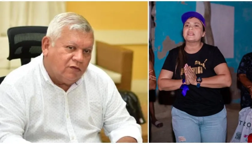 El alcalde de Ciénaga, Luis Tete, y la candidata Shirley Charris