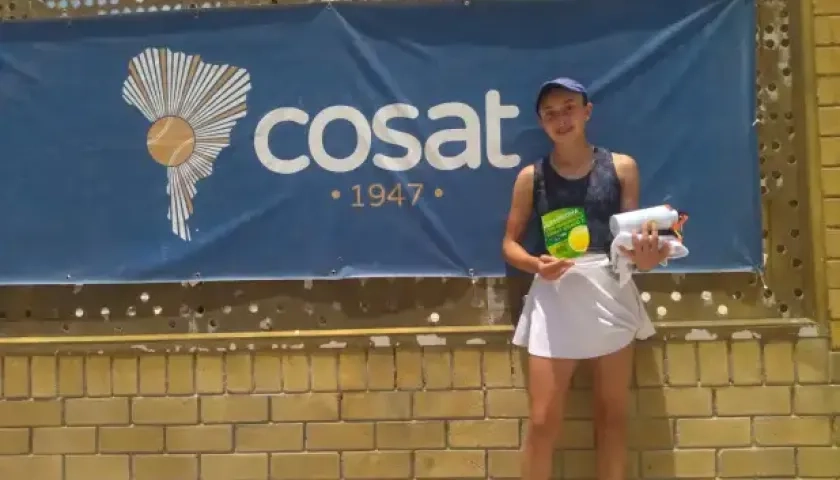 Valentina García, tenista boyacense, campeona en 16 años.  