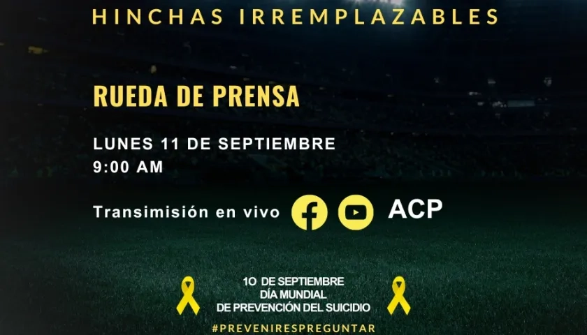 “Hinchas irremplazables” rueda de prensa.