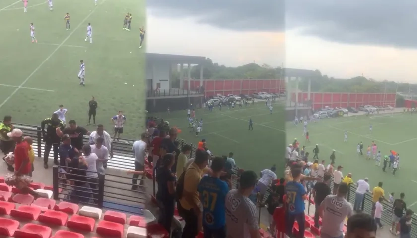 Batalla campal en el estadio Moderno.