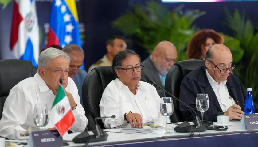 Gustavo Petro y López Obrador, presidentes de Colombia y México.