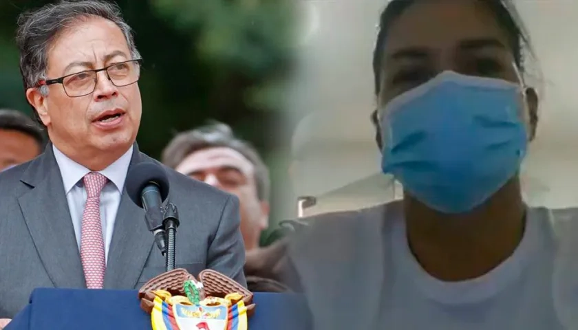 Gustavo Petro y Sandra Navarro.