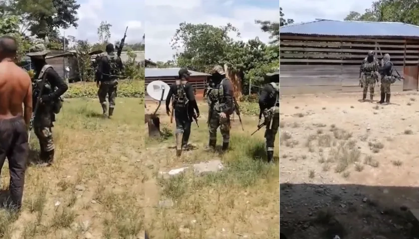 Hombres armados en el departamento de Córdoba. 