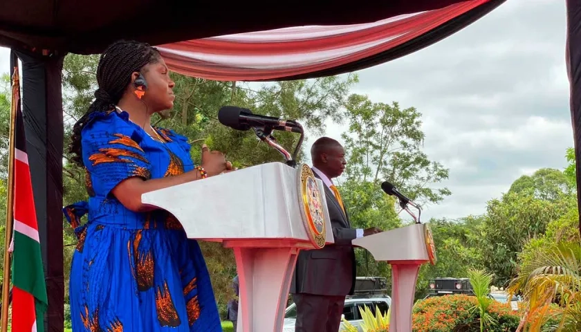 Vicepresidenta Francia Márquez, durante su reciente visita a Kenia, África.