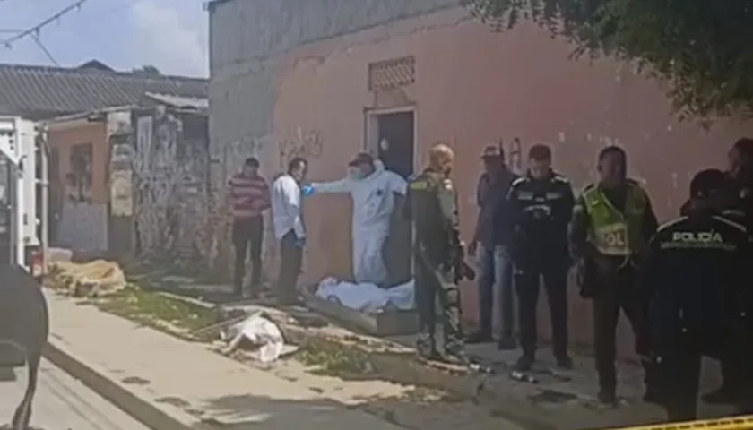 Lugar donde ocurrió el crimen y los heridos en el barrio Las Nieves.