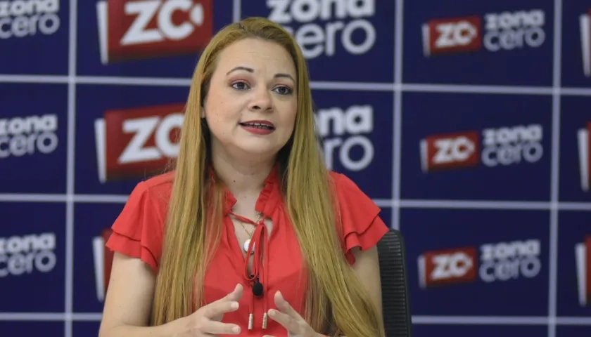 Alejandra Moreno Astwood, candidata a la Asamblea del Atlántico por el Pacto Histórico, en la visita a Zona Cero