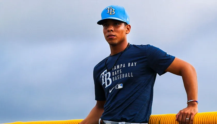 Luis Patiño siendo jugador de los Rays de Tampa Bay.