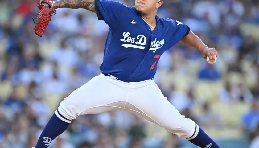 Julio Urias, lanzador mexicano de los Dodgers. 