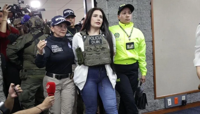 Aida Merlano, tras ser deportada de Venezuela.