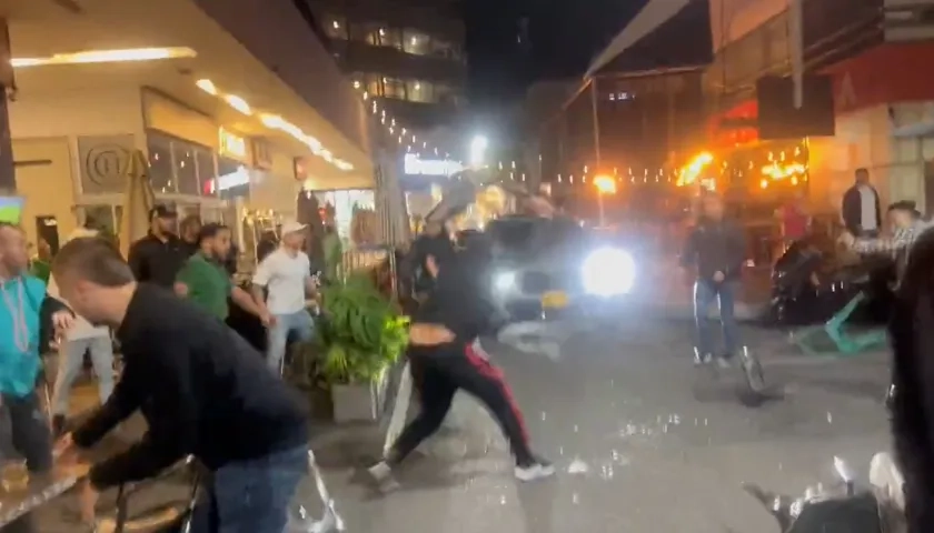 Imagen de la pelea en el centro comercial.