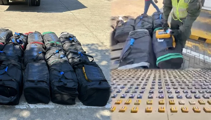Cocaína incautada en Cartagena.