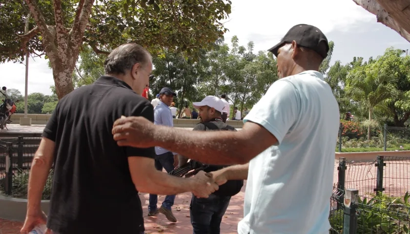 Eduardo Verano junto a los líderes del sur.