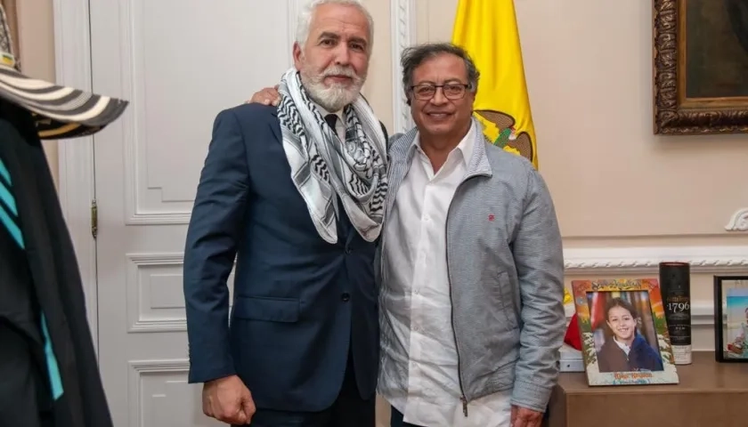 El Presidente Gustavo Petro se reunió con el embajador de Palestina en Colombia, Raouf Almalk.