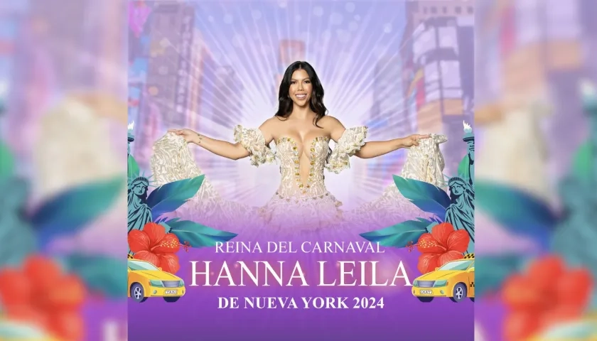 Hanna Leila, Reina del Carnaval de Barranquilla en Nueva York