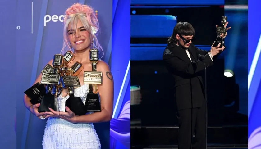 Karol G y Peso Pluma los más premiados de la noche.