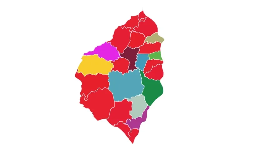 Mapa política del Atlántico.