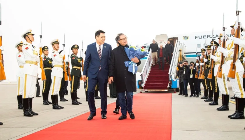 El presidente Gustavo Petro en China. 